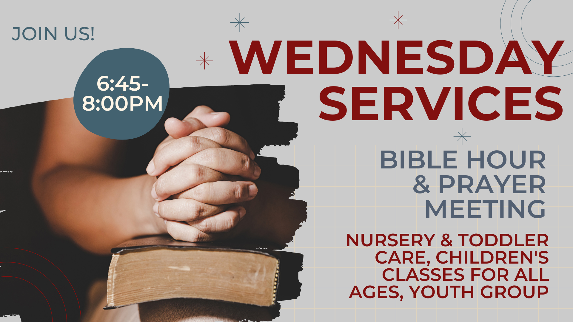 Adult Bible Hour & Prayer / Classes for All Ages 